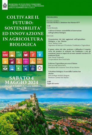 Stefano Canti: l’Agricoltura Biologica a San Marino, presentazione dei dati aggiornati
