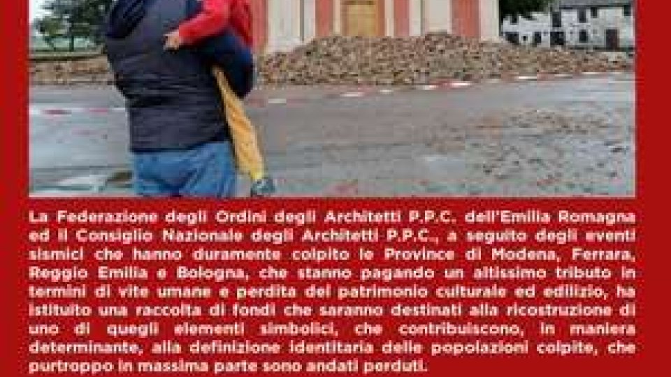 Dona la tua solidarietà ai terremotati dell'Emilia Romagna