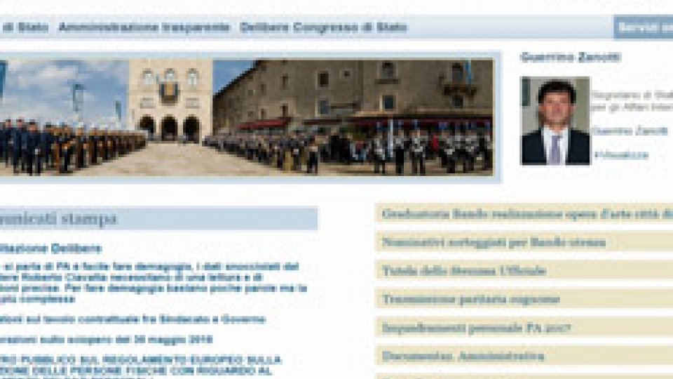 Sito web della Segreteria di Stato agli InterniPA: nuova funzione per il motore di ricerca delle delibere del Governo