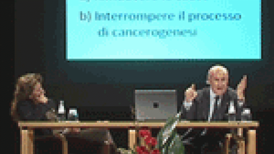 Veronesi a San Marino, la conferenza "La malattia oncologica. Prevenzione e cura"
