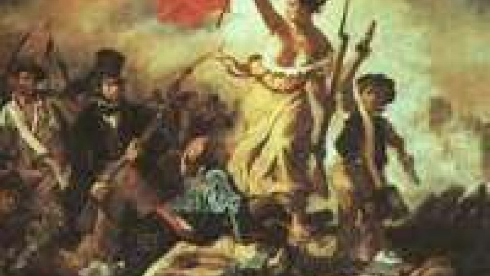 Imbrattata 'La liberta', di Delacroix