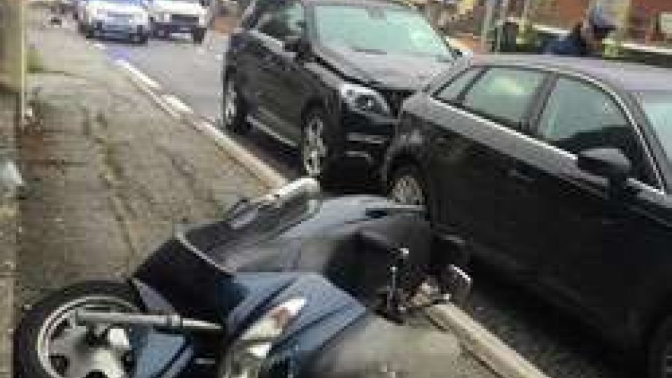 Cailungo: sammarinese in sella ad uno scooter coinvolto in un incidente