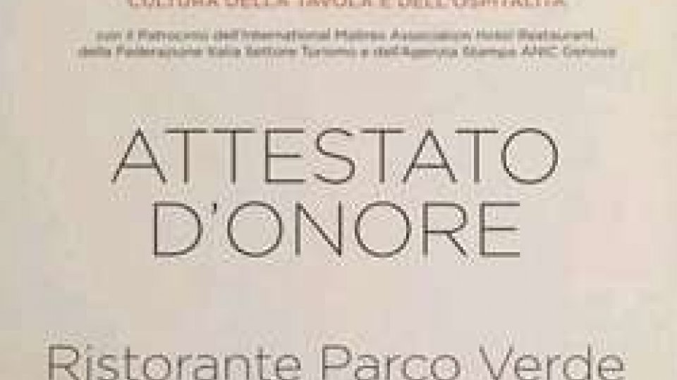 Il Gran Premio Internazionale della Ristorazione 2018 riconosce la qualità del Ristorante Parcoverde di Montecerreto
