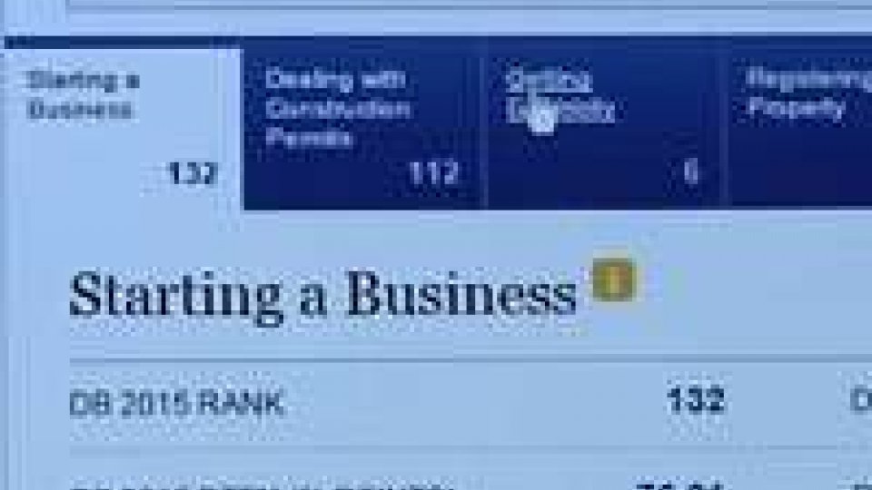"Doing Business"2015: San Marino al 93esimo posto"Doing Business"2015: San Marino al 93esimo posto