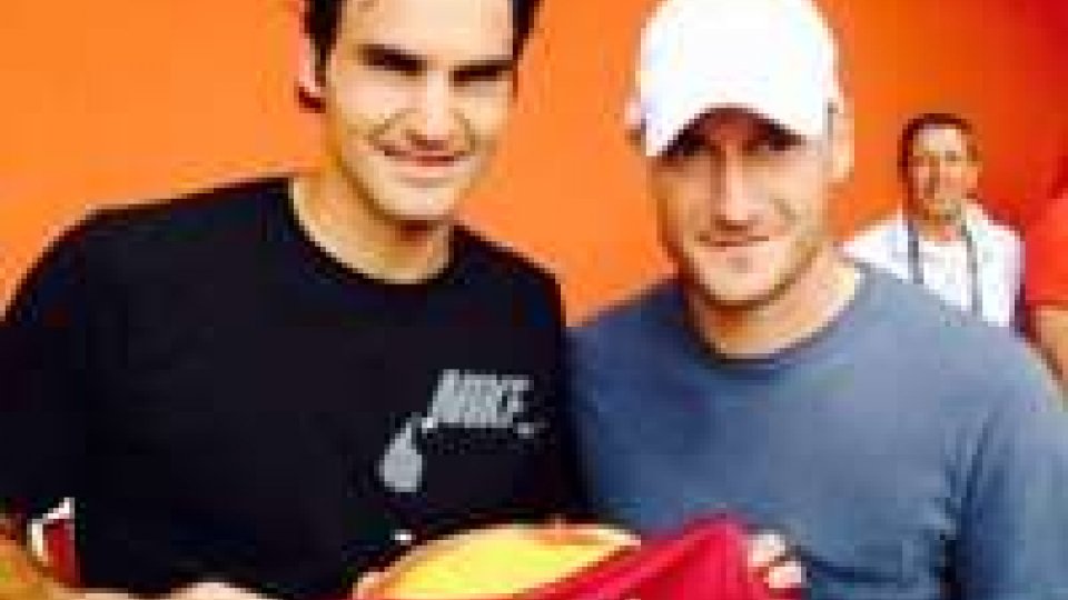 Totti-Federer: incontro tra due leggende