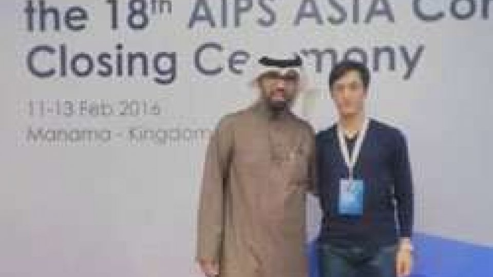 Giacomo Santi insieme a Mohammed Qassim (Presidente AIPS Asia)