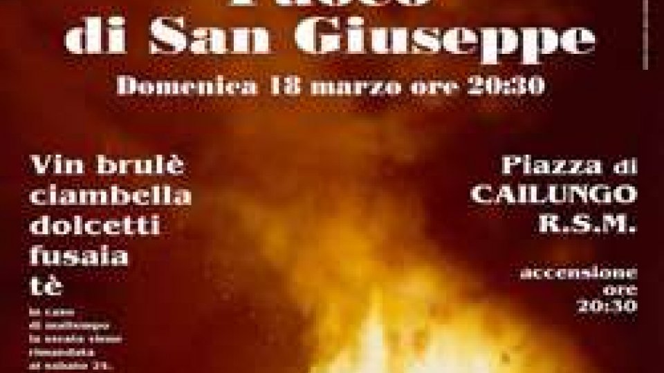 Fuochi di San Giuseppe a Cailungo Domenica 18 marzo 2018