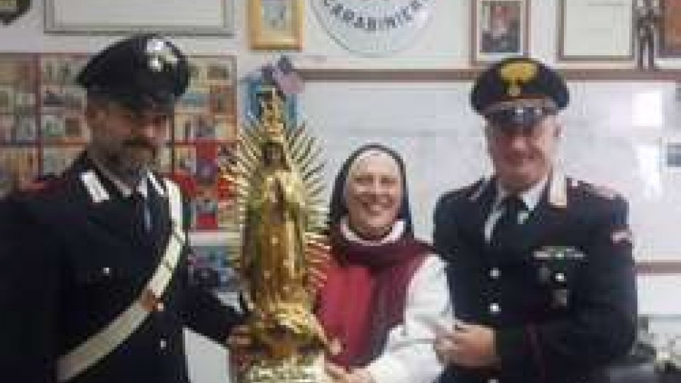 Ritrovata dai Carabinieri di Rimini la statuetta della Madonna di Guadalupe