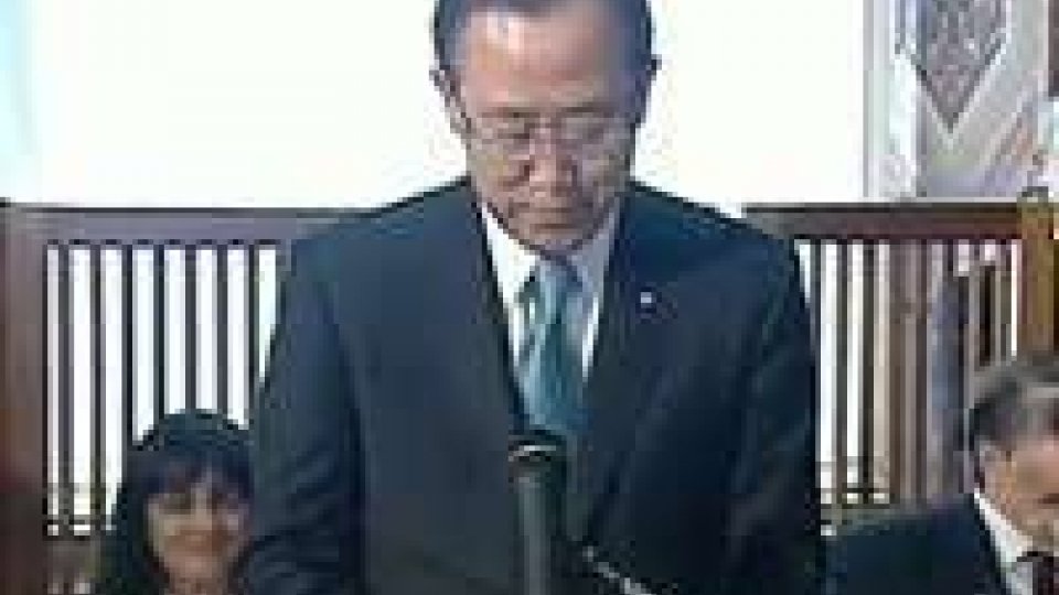 Capitani Reggenti: il discorso dell'oratore Ban Ki-moonOratore ufficiale: le democrazie non nascono in una notte