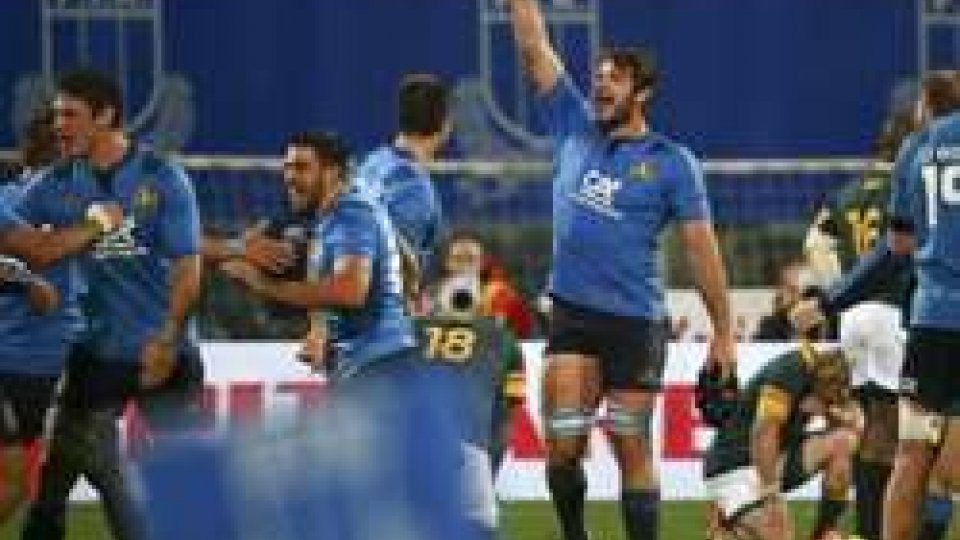 Rugby, Italia nella storia: Sud Africa battuto 20-18