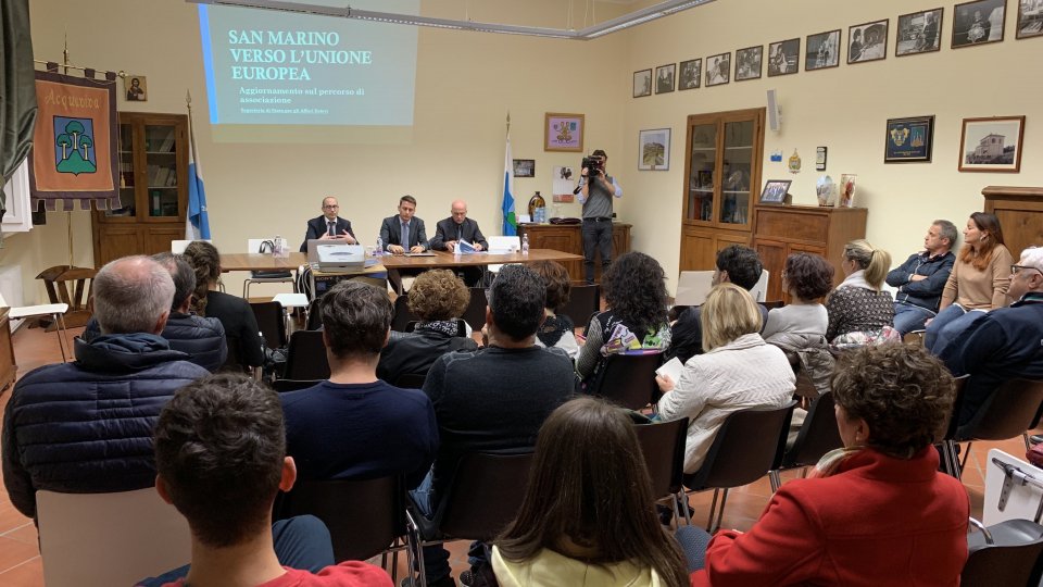 "San Marino verso l'Unione europea": il confronto prosegue ad Acquaviva