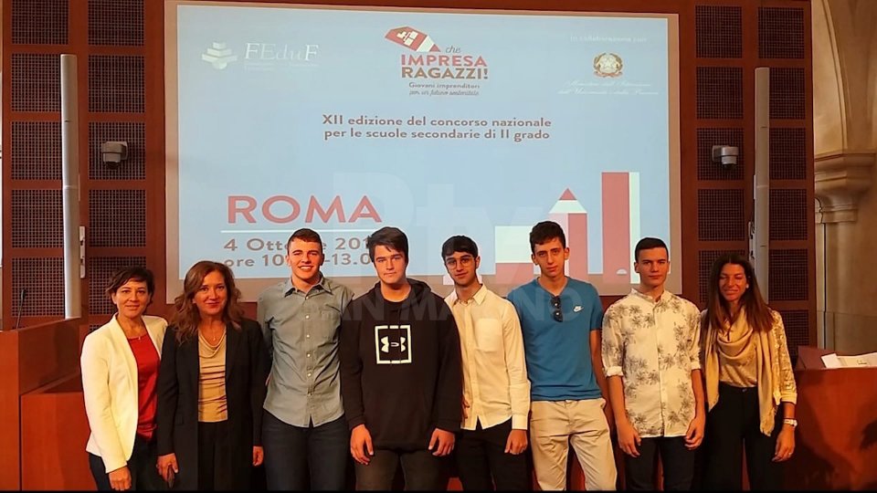 Studenti sammarinesi premiati a Roma: hanno presentato un progetto imprenditoriale partendo dalla loro realtà