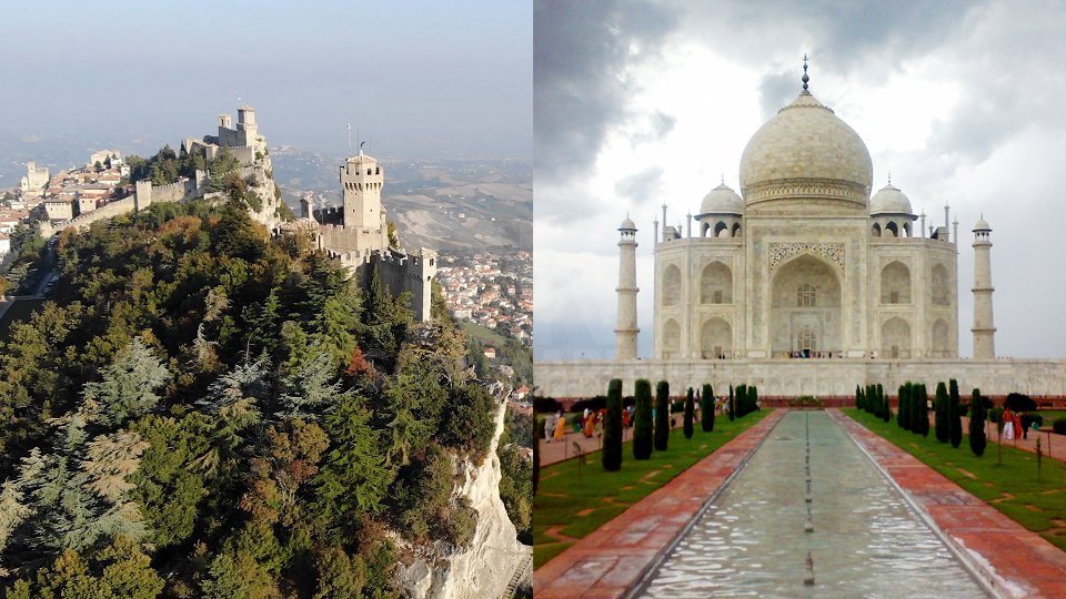 Il Monte Titano e il Taj Mahal
