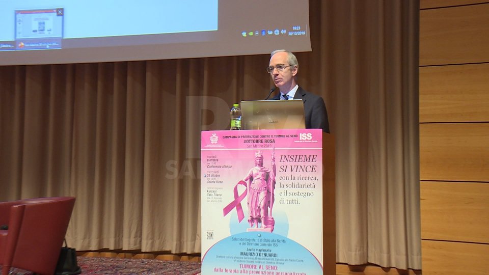Lotta al tumore al seno: al Kursaal, alla presenza della Reggenza, la lectio magistralis del celebre genetista Maurizio Genuardi