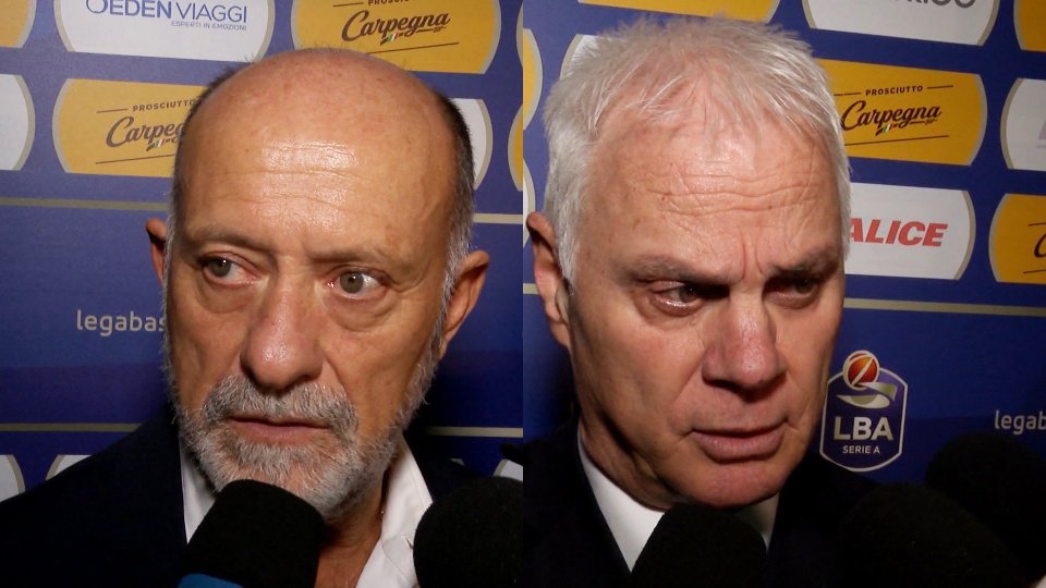 Interviste a Giancarlo Sacco (coach Carpegna Prosciutto Pesaro) e Eugenio Dalmasson (coach Pallacanestro Trieste)