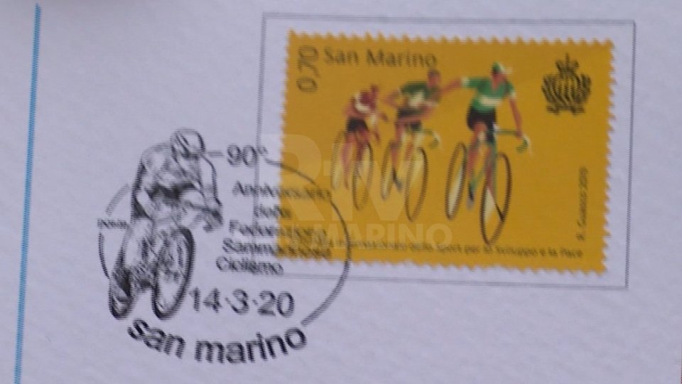 Un annullo per il 90° anniversario della Federazione Sammarinese Ciclismo