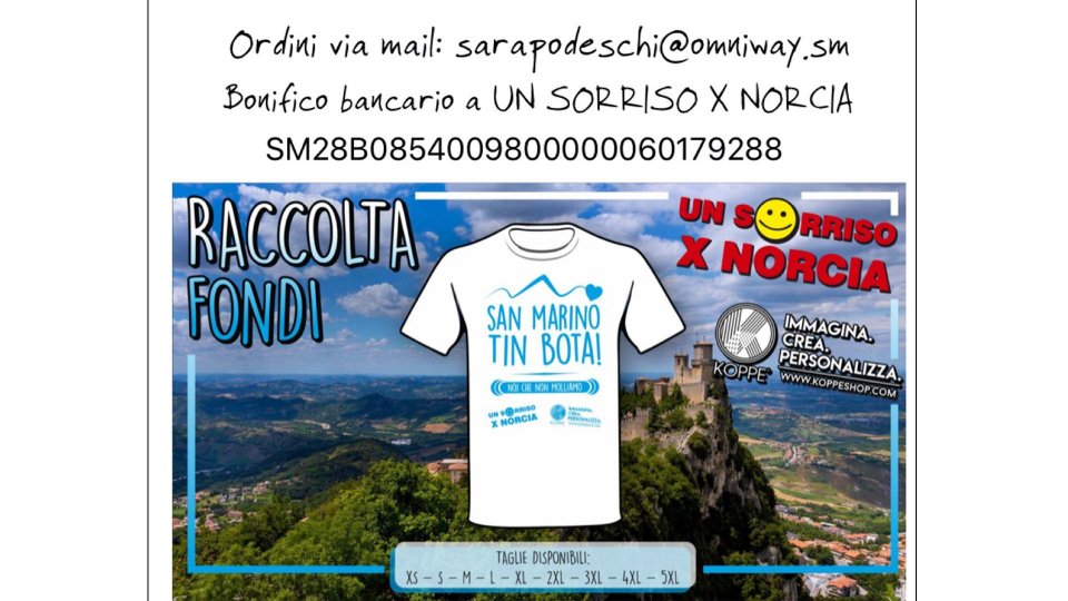 "San Marino tin bota", la maglietta per la raccolta fondi