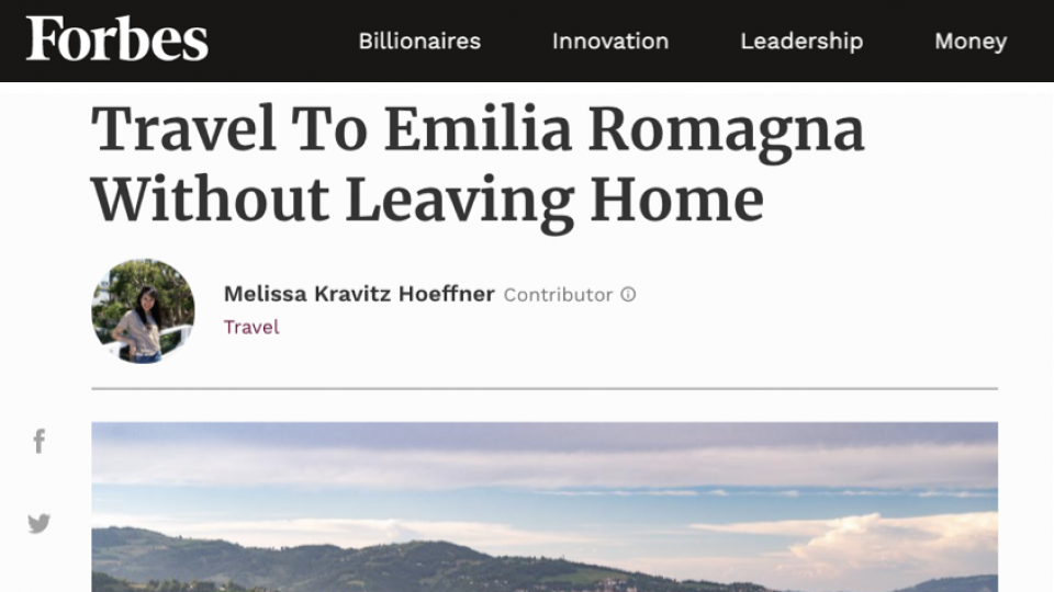 Coronavirus: focus Forbes sull'Emilia-Romagna 'a casa tua'