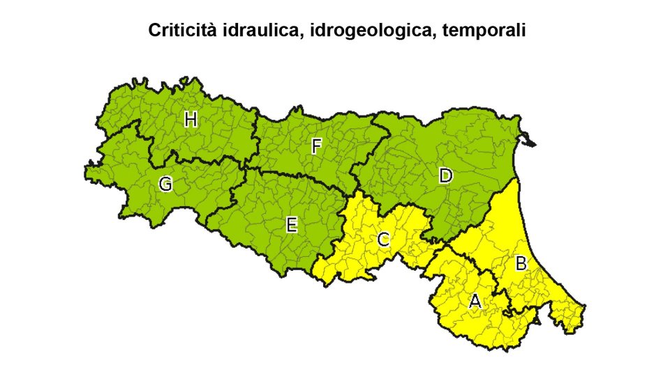 Protezione civile: allerta gialla per temporali in Emilia-Romagna