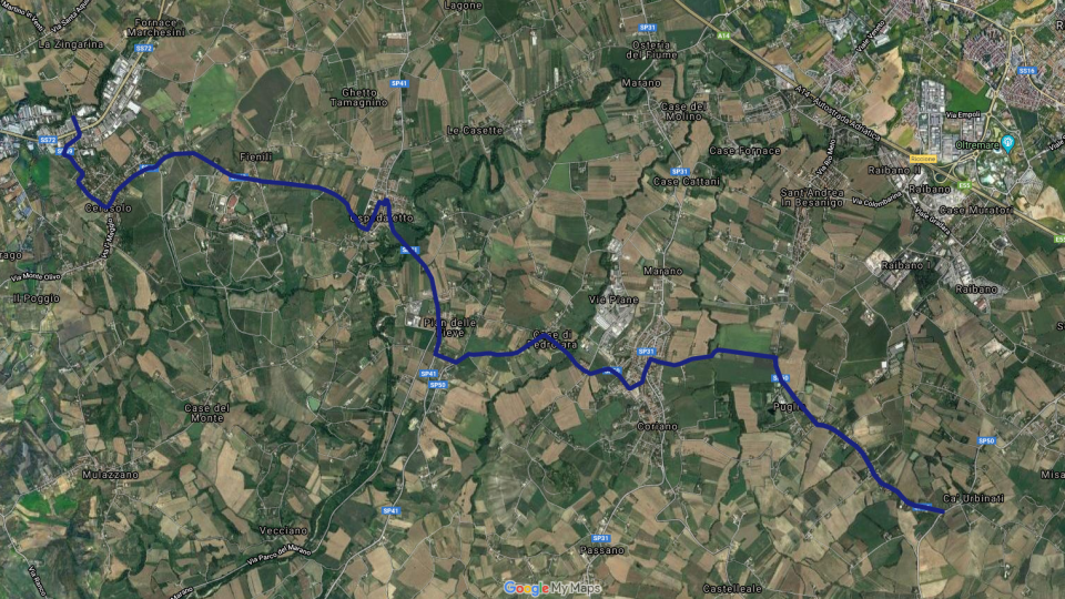 Il percorso della tappa (Google Maps)