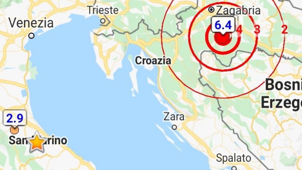 Terremoto: forte scossa in Croazia avvertita anche a San Marino e Rimini. Morto un bambino