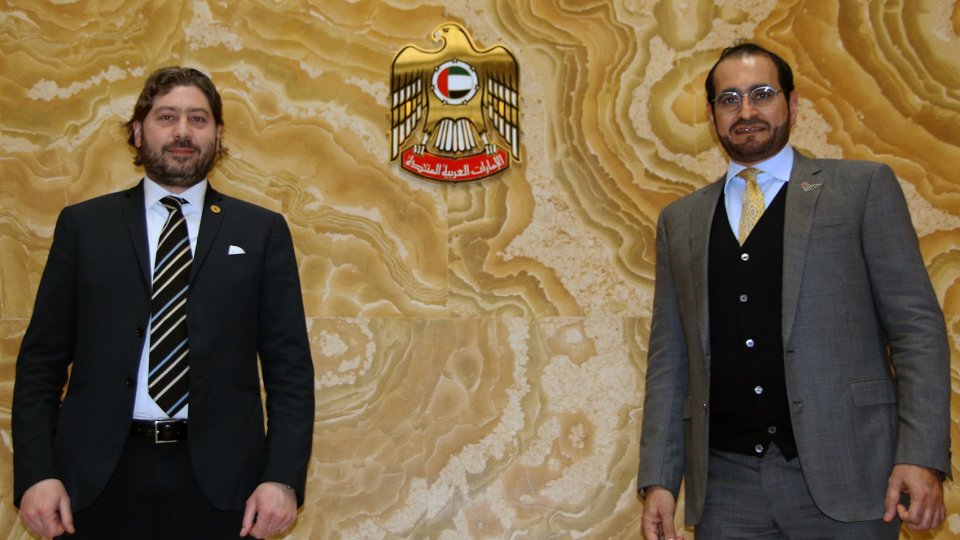 Il Segretario di Stato con delega all’Expo Federico Pedini Amati in visita all’Ambasciatore degli Emirati Arabi Uniti di Roma S.E. Omar Obeid  Alshamsi