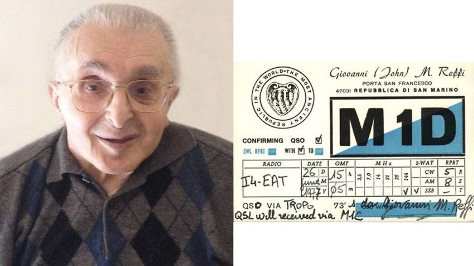 È morto a 94 anni Mario Giovanni Reffi, tra i fondatori dell'Associazione Radioamatori di San Marino
