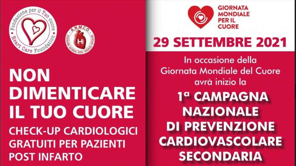 Italia: 'Non dimenticare il Tuo cuore', check up cardiologici gratuiti per pazienti post infarto