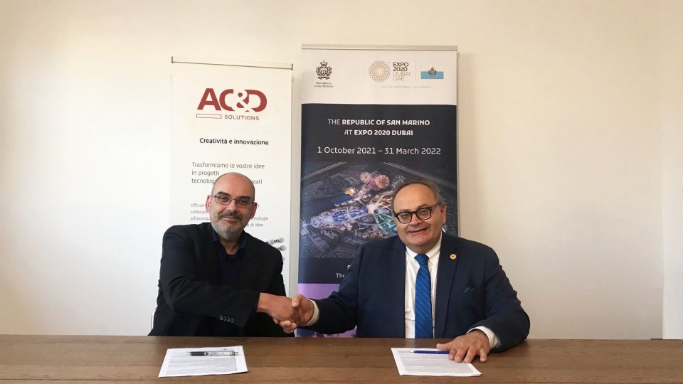 Firma accordo di sponsorizzazione AC&D Solutions e Padiglione San Marino