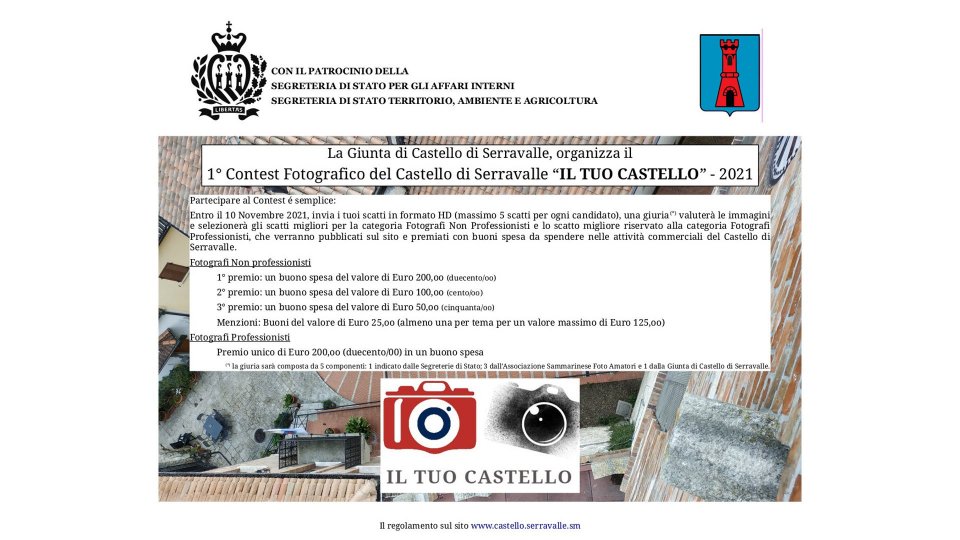 Serravalle: ultime settimane per partecipare al Contest Fotografico "Il tuo Castello"