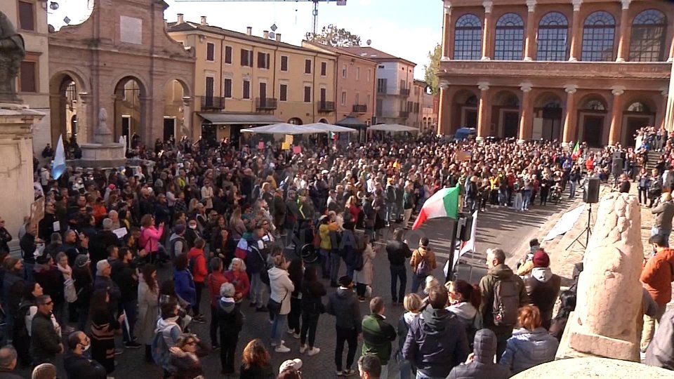 La manifestazione a Rimini del 15 ottobre