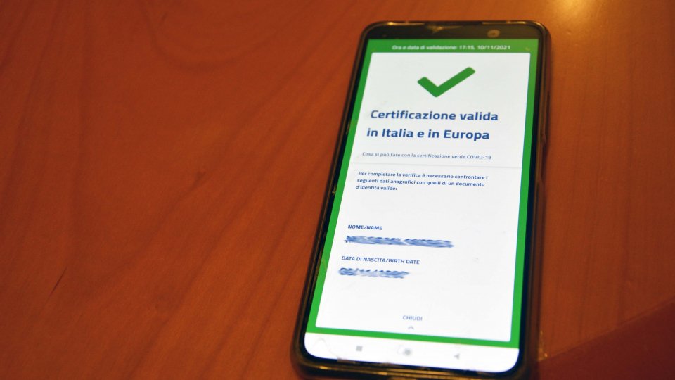Green Pass: l’applicazione VerificaC19, sviluppata dal Ministero della Salute italiano, validerà la certificazione sammarinese, in virtù dell’esenzione attiva fino al 31 dicembre
