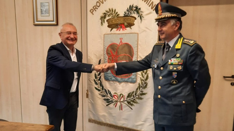 Incontro tra il presidente della Provincia di Rimini e il nuovo comandante provinciale della Guardia di Finanza