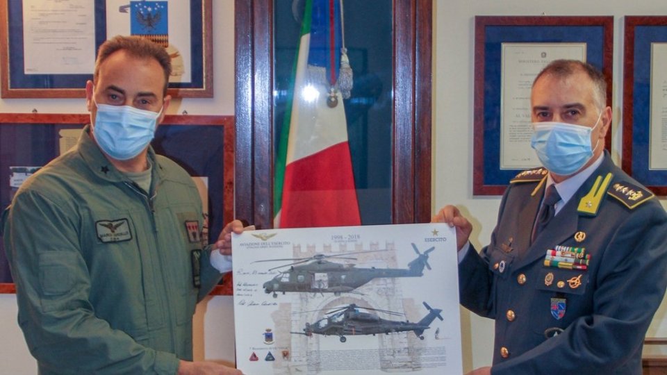 GdF Rimini: il Comandante Provinciale incontra il Comandante del 7° Reggimento Aviazione Esercito “Vega”