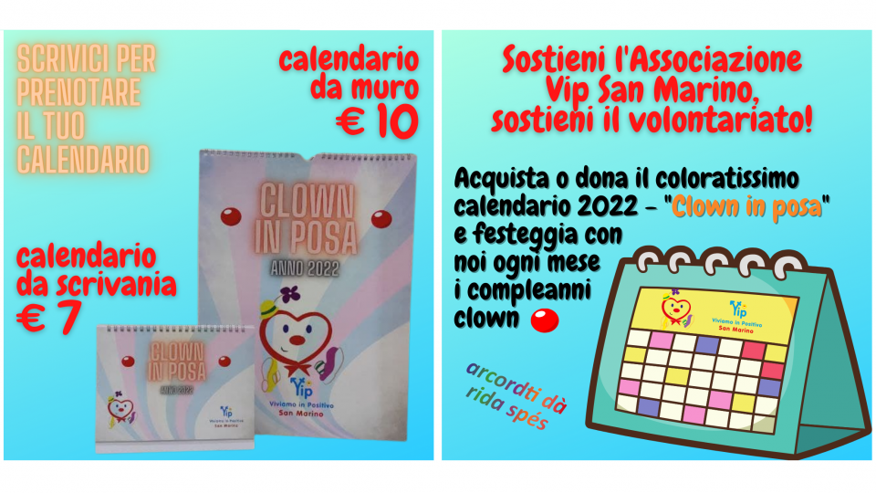 Clown in posa - progetto Calendario 2022 di VIP San Marino