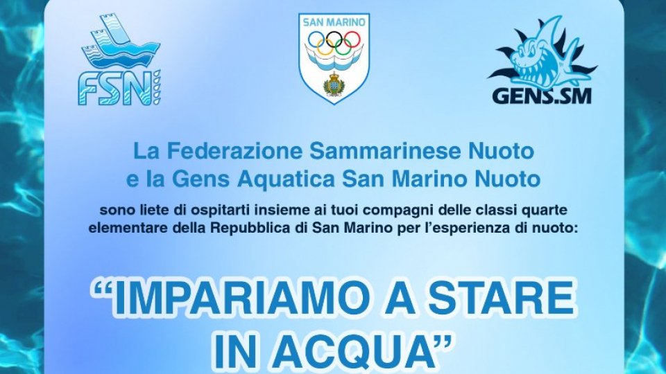 Impariamo a stare in acqua: l’iniziativa di Federazione Sammarinese Nuoto e Gens Aquatica San Marino Nuoto per favorire la conoscenza dell’acqua da parte dei bambini