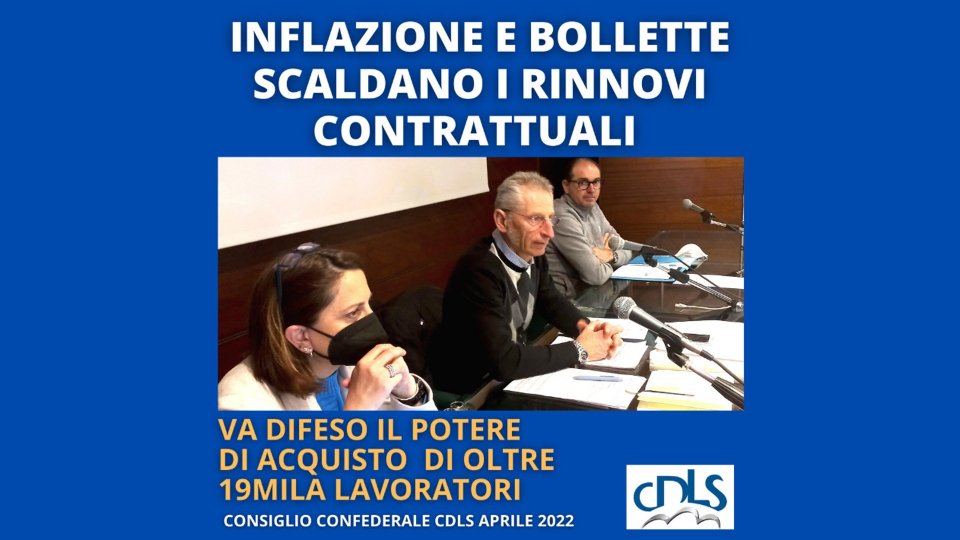 Inflazione e bollette scaldano i rinnovi contrattuali; Montanari (Cdls): "Scandalose le cifre dell'evasione"