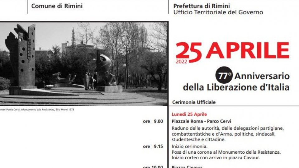 Rimini celebra il 25 aprile: il programma delle iniziative per il 77° Anniversario della Liberazione