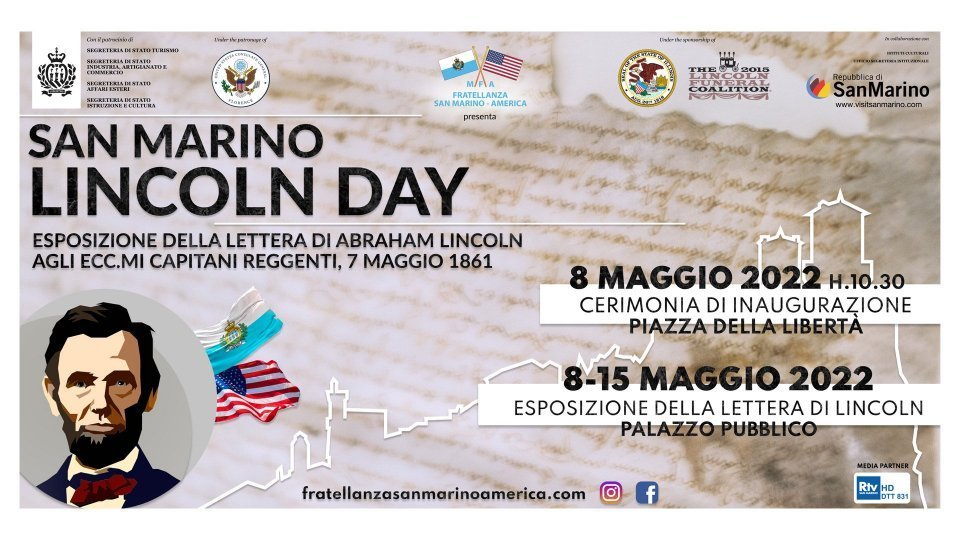 È il "San Marino Lincoln Day" per celebrare la lettera scritta dal presidente americano nel 1861