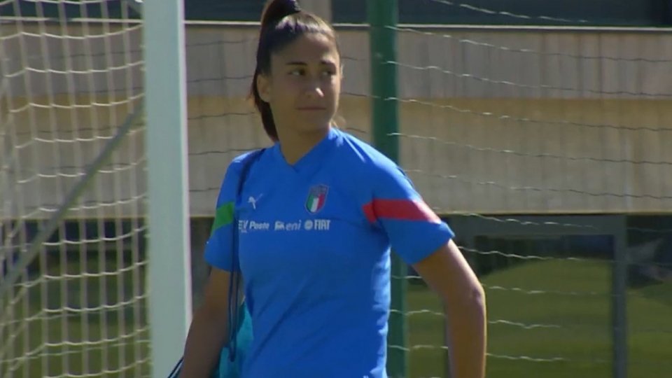 Chiara Beccari nel ritiro dell'Italia (Credit: VivoAzzurro FIGC)