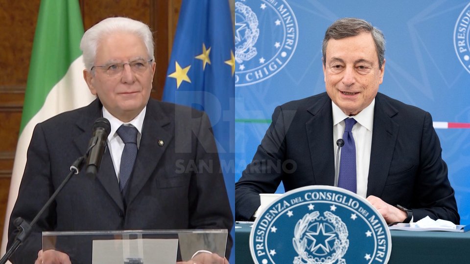 Sergio Mattarella e Mario Draghi (foto archivio)