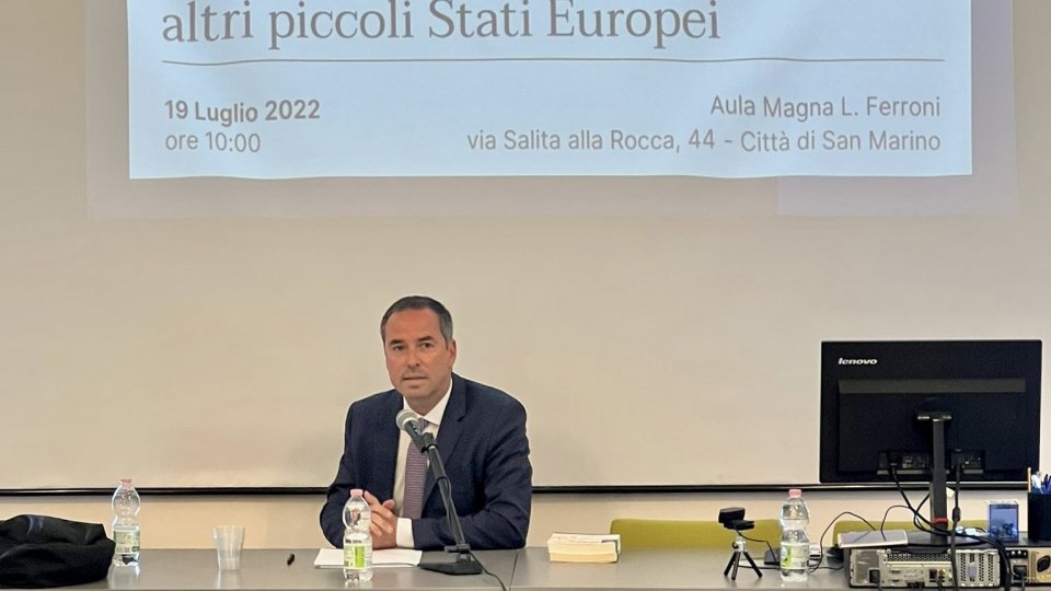 Il Segretario Lonfernini interviene all'incontro di studio ‘Le regole del lavoro tra Unione Europea, Italia e San Marino e altri piccoli Stati Europei’