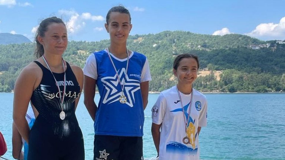 Aurora Toccaceli sul podio nella Coppa Italia di nuoto pinnato in acque libere