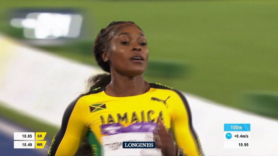 Trionfa nei 100 m donne la campionessa olimpica Thompson Herah
