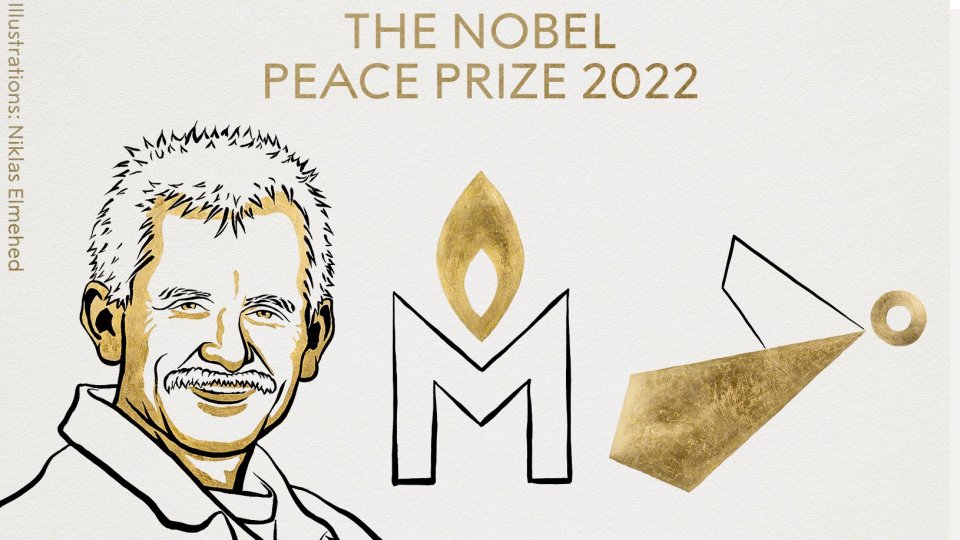 Nobel Pace 2022 al dissidente Bialiatski e a due ong russa e ucraina