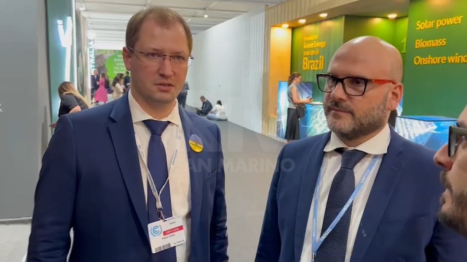 Il Segretario al Territorio Stefano Canti e  il Ministro per la Protezione dell'Ambiente e delle Risorse naturali dell'Ucraina Ruslan Strilets