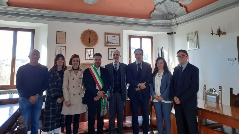 L’ambasciatore d’Italia a San Marino ed il Comites in visita al Comune di Montegrimano Terme