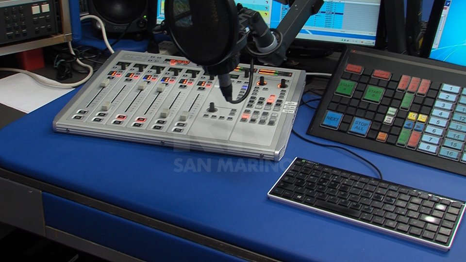 Lo studio di Radio San Marino