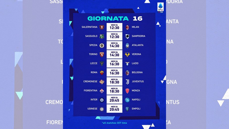 Serie A: tutte le partite in un giorno