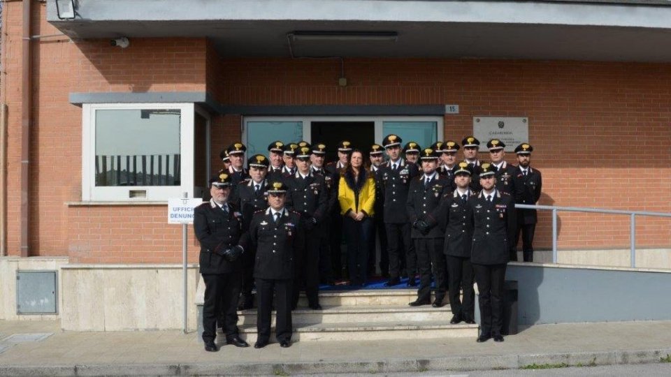 Il Prefetto di Rimini, dott.ssa Maria Rosa Padovano, in visita al Comando Provinciale Carabinieri